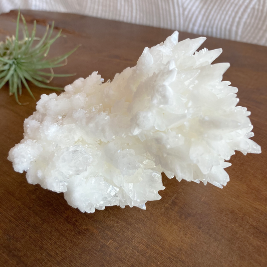 4.5" White Aragonite Calcite Cluster