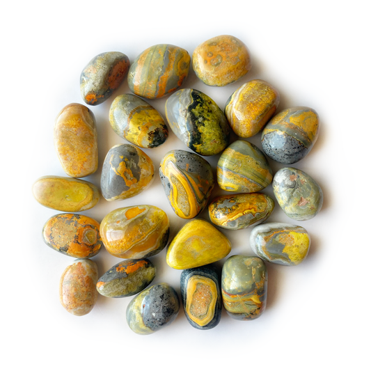 Bumble Bee Jasper Tumbled Pocket Stone