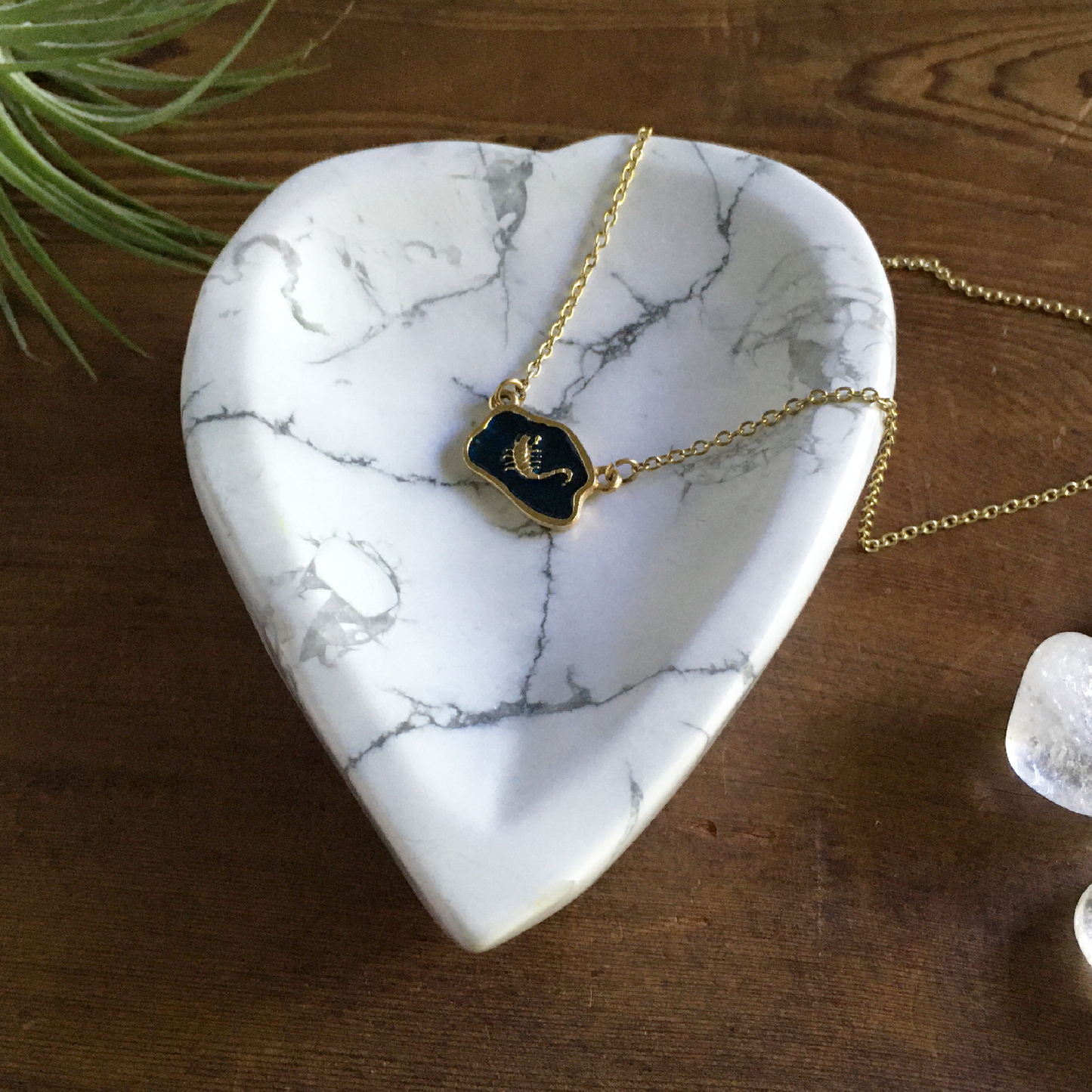 4" Heart Howlite Bowl #0A