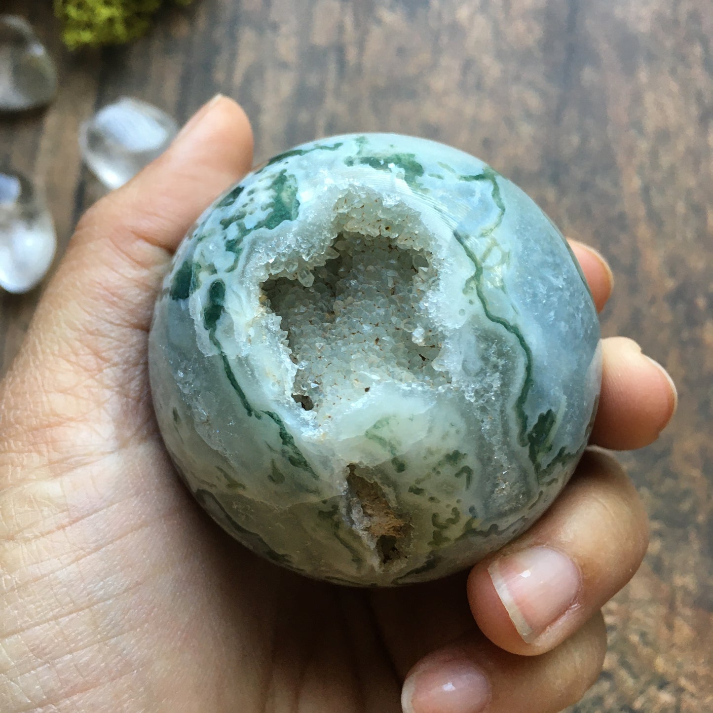 60mm Moss Agate Sphere