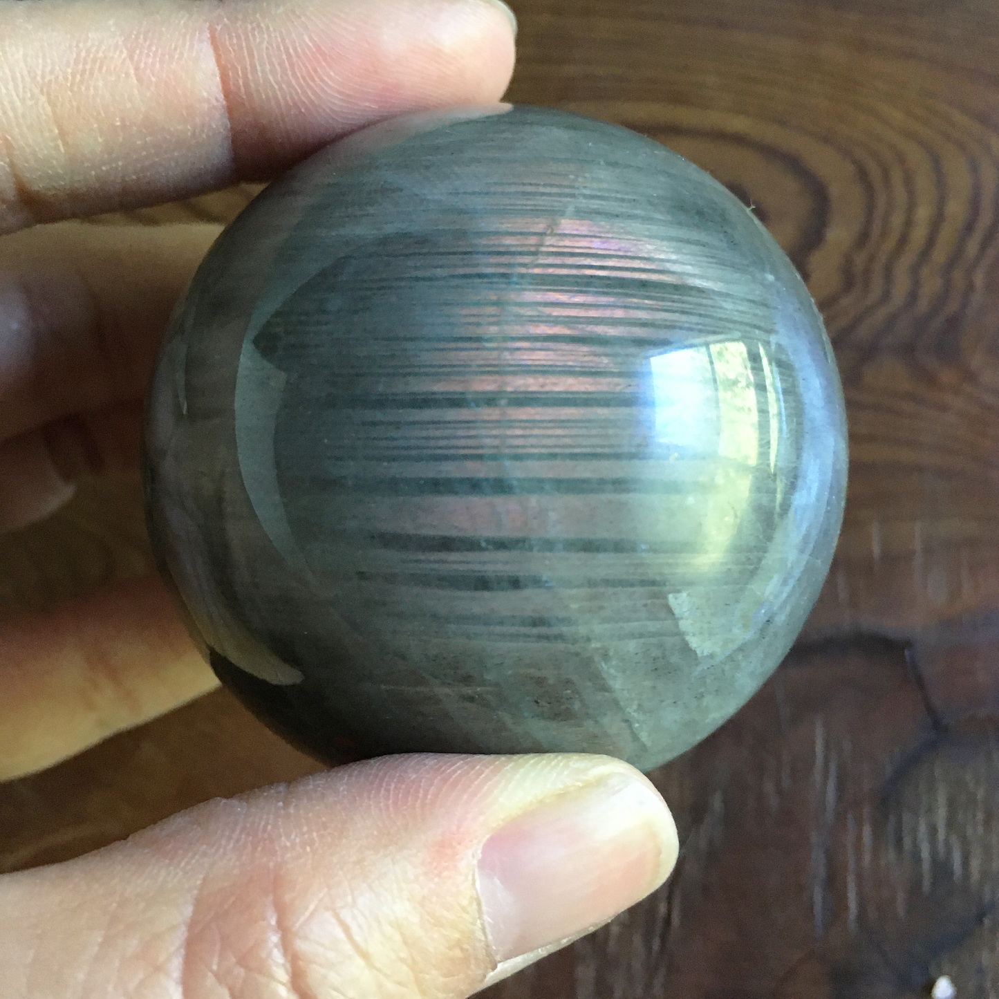 55mm Purple Orange Labradorite Sphere