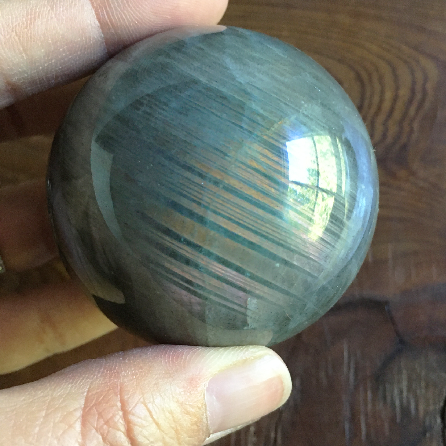 55mm Purple Orange Labradorite Sphere