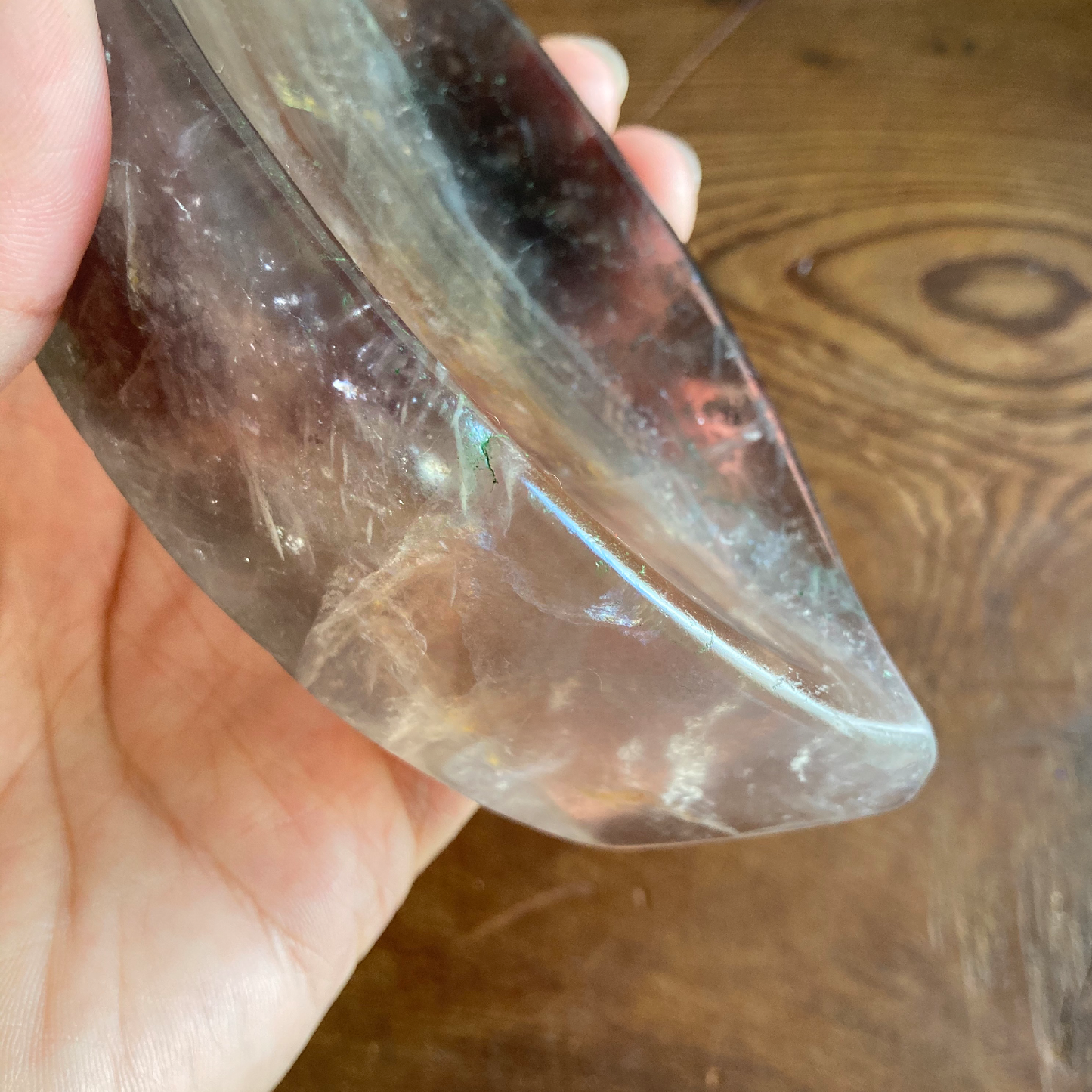 5" Leaf Pale Purple Fluorite Bowl #0D