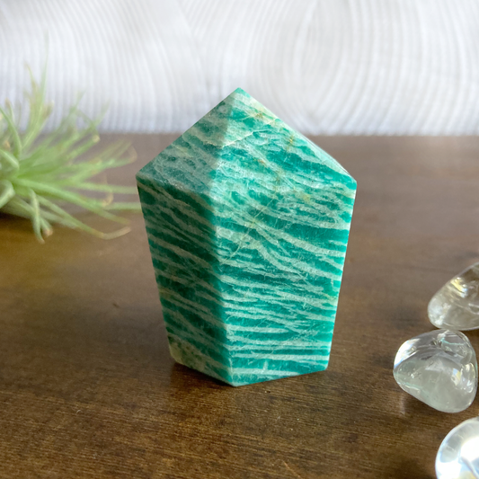 2" 'Mini Muffin' Amazonite Tower #0E
