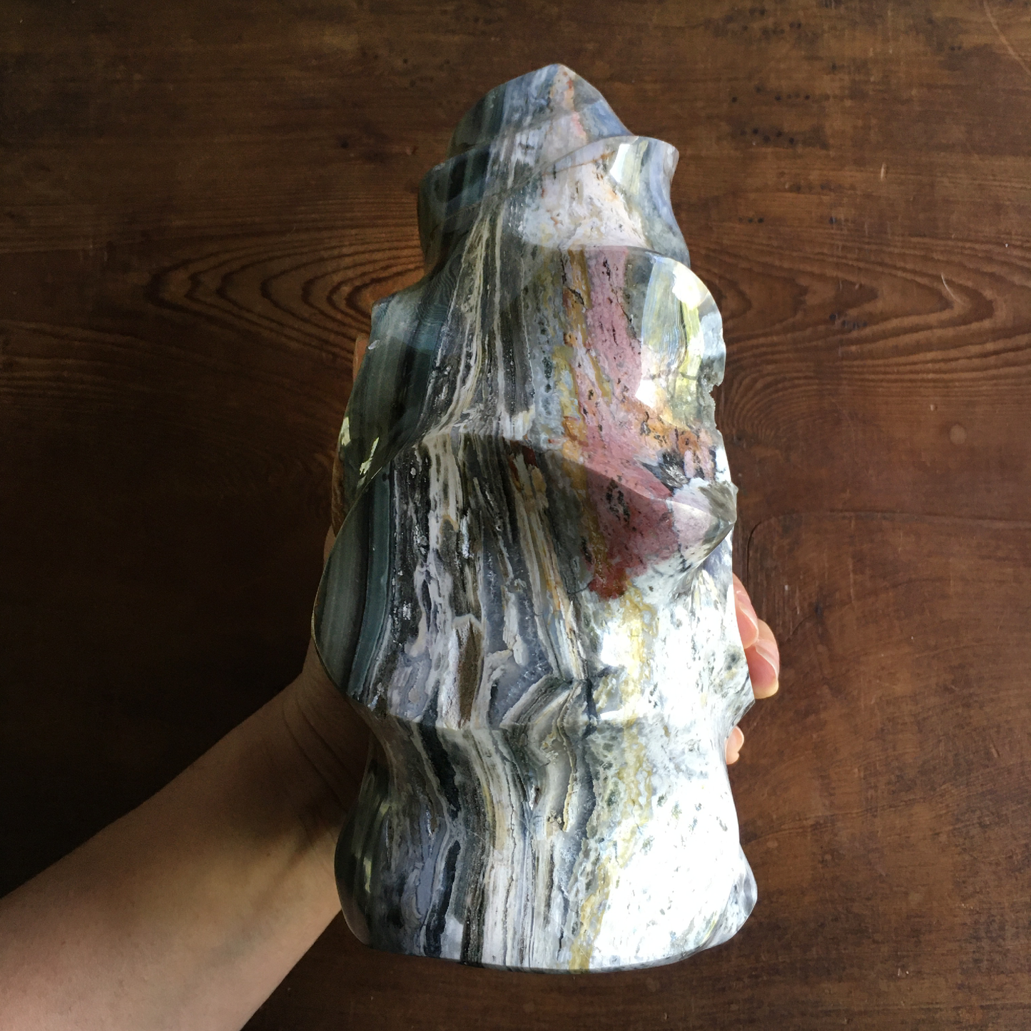 8" Druzy Ocean Jasper Flame 0B