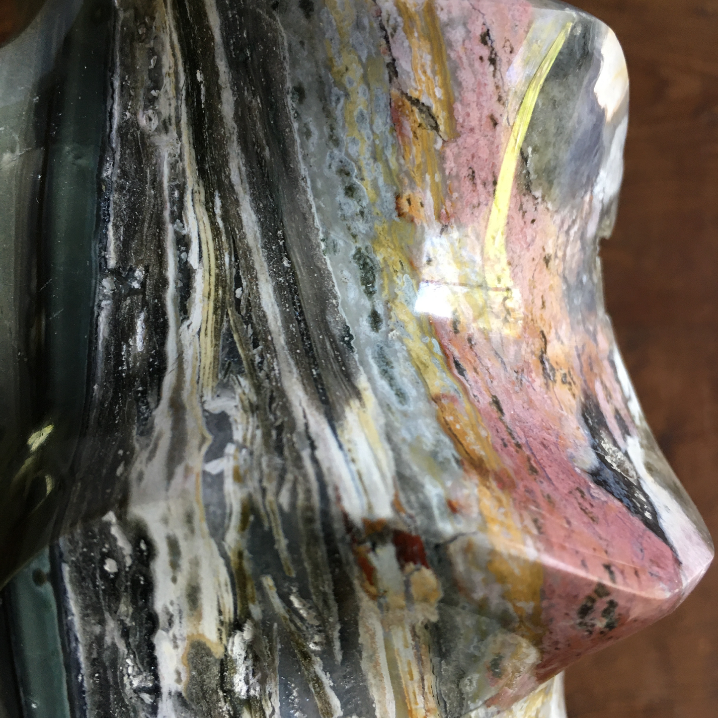 8" Druzy Ocean Jasper Flame 0B