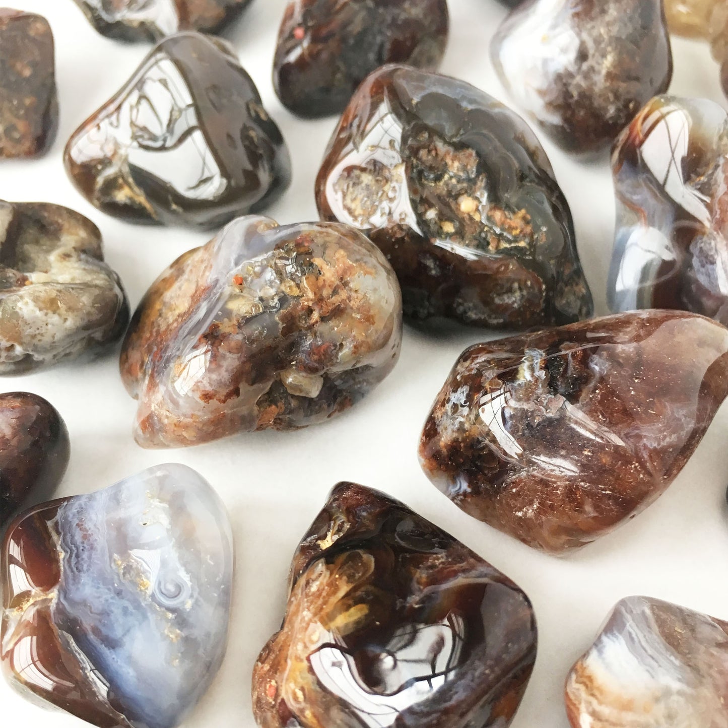 Fire Agate Tumbled Pocket Stone