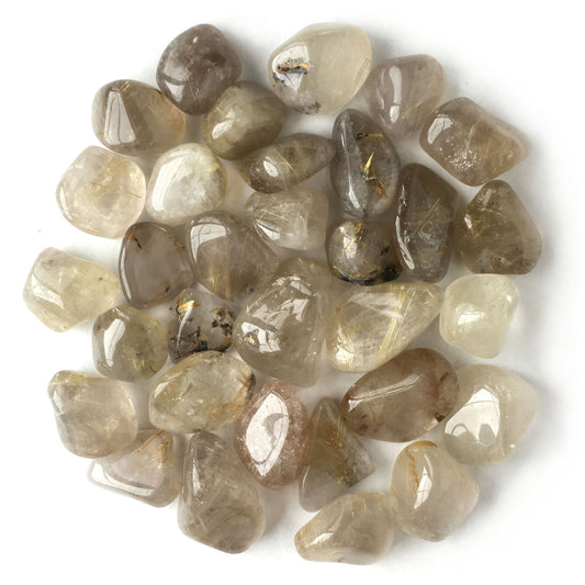 Rutilated Quartz Tumbled Pocket Stone