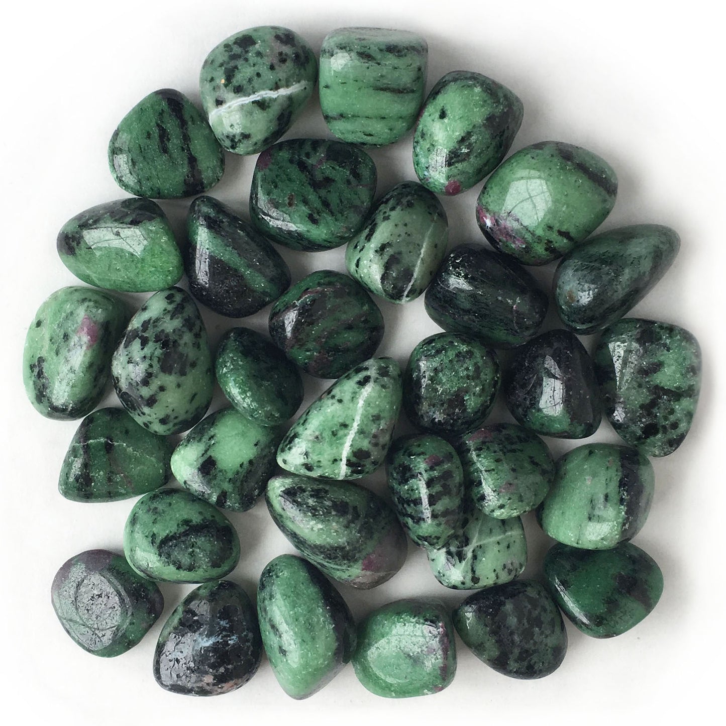 Zoisite with Ruby Tumbled Pocket Stone