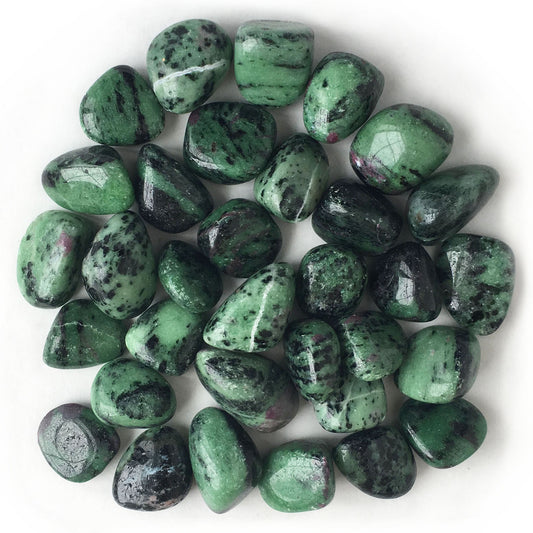 Zoisite with Ruby Tumbled Pocket Stone