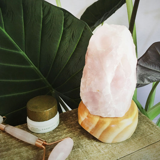 6-Inch Rose Quartz Crystal Lamp