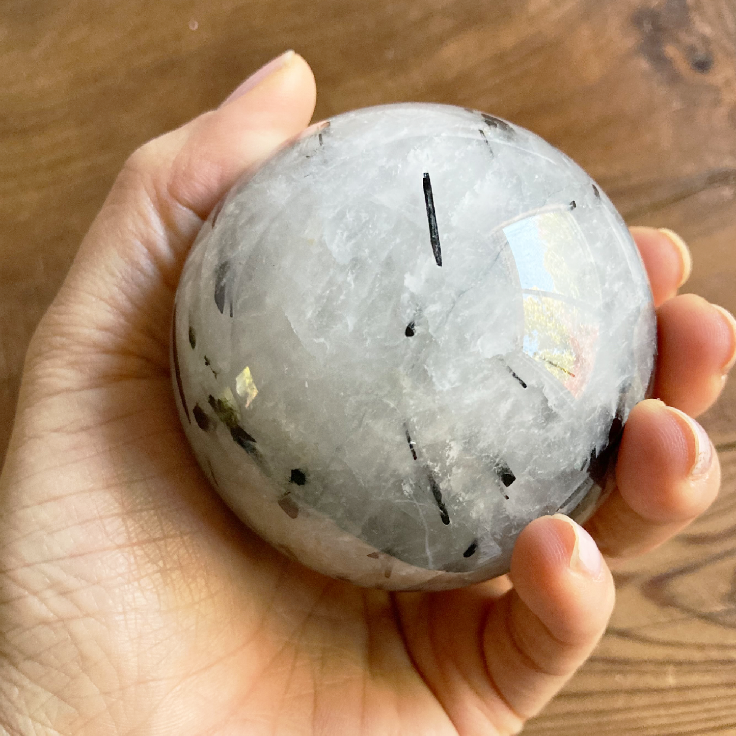 70mm Tourmalinated Quartz Sphere #0H