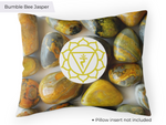 Solar Plexus Chakra Yellow Bumble Bee Jasper Pillow Case