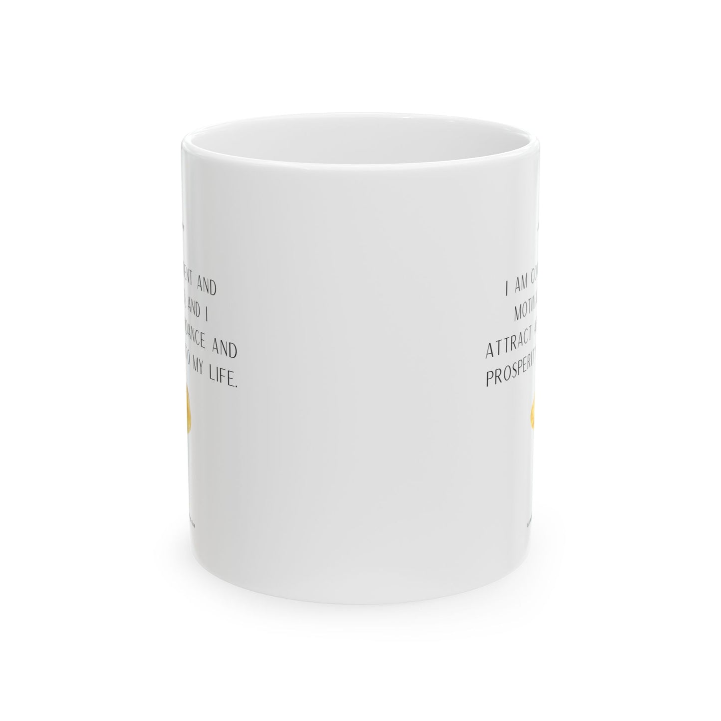 Citrine Crystal Affirmation White  11 Ounce Ceramic Coffee Mug