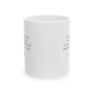 Citrine Crystal Affirmation White  11 Ounce Ceramic Coffee Mug