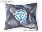 Throat Chakra Blue Lace Agate Pillow Case