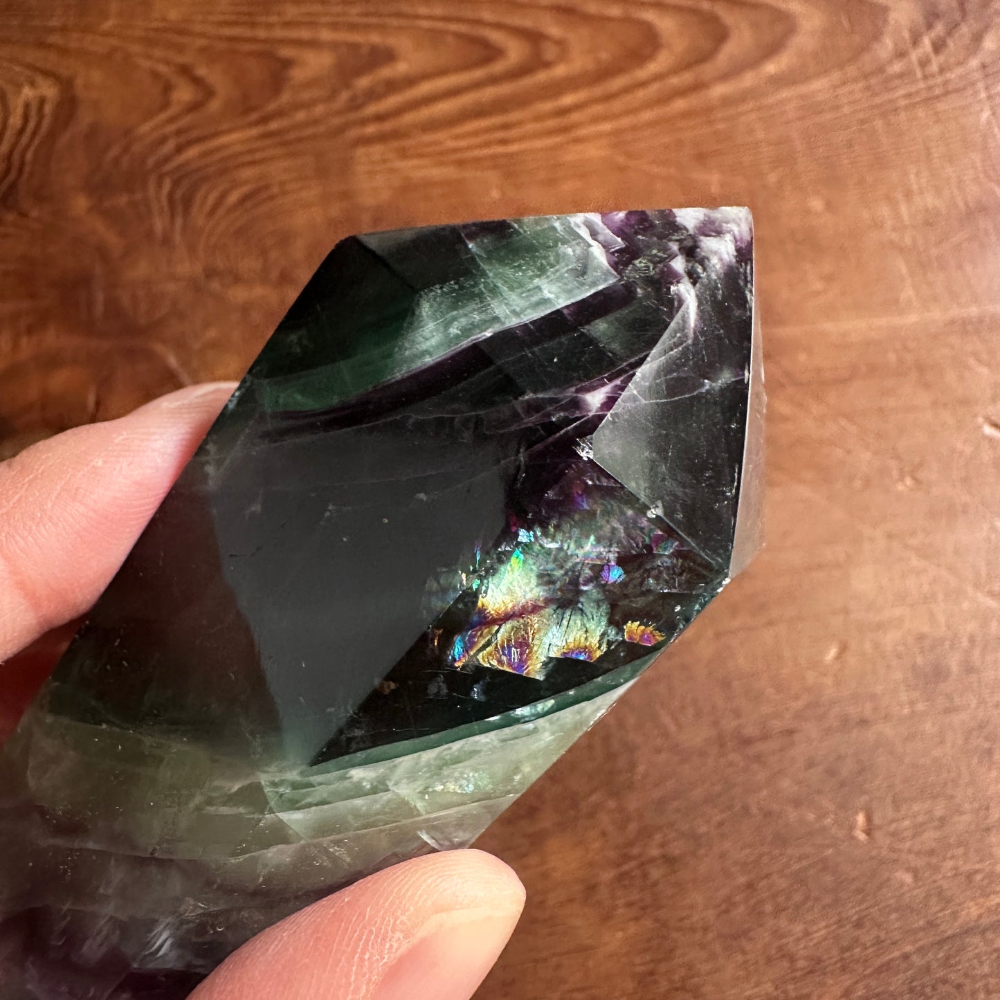 5.25" Double Terminated Blue Green and Purple Fluorite