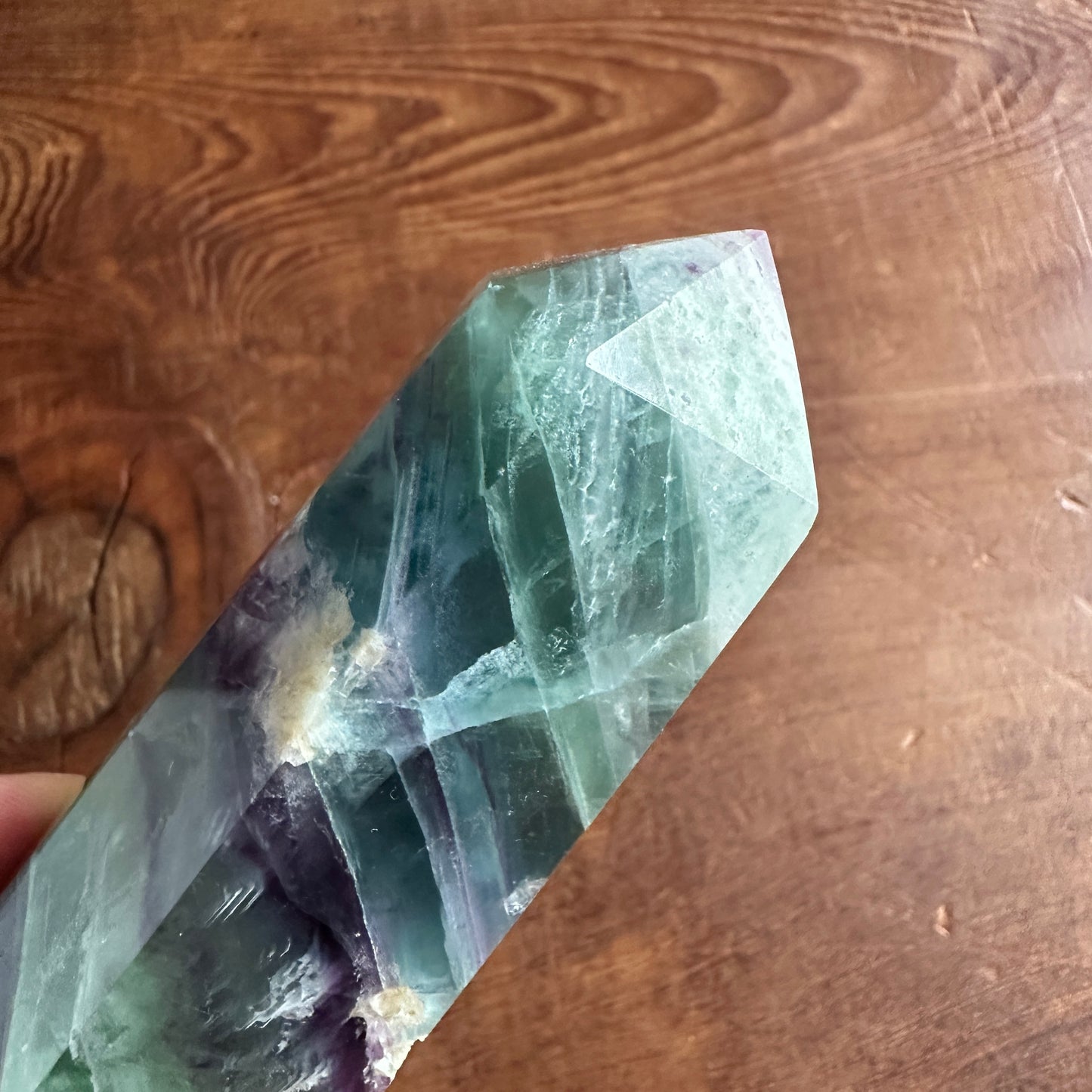 5.25" Double Terminated Blue Green and Purple Fluorite