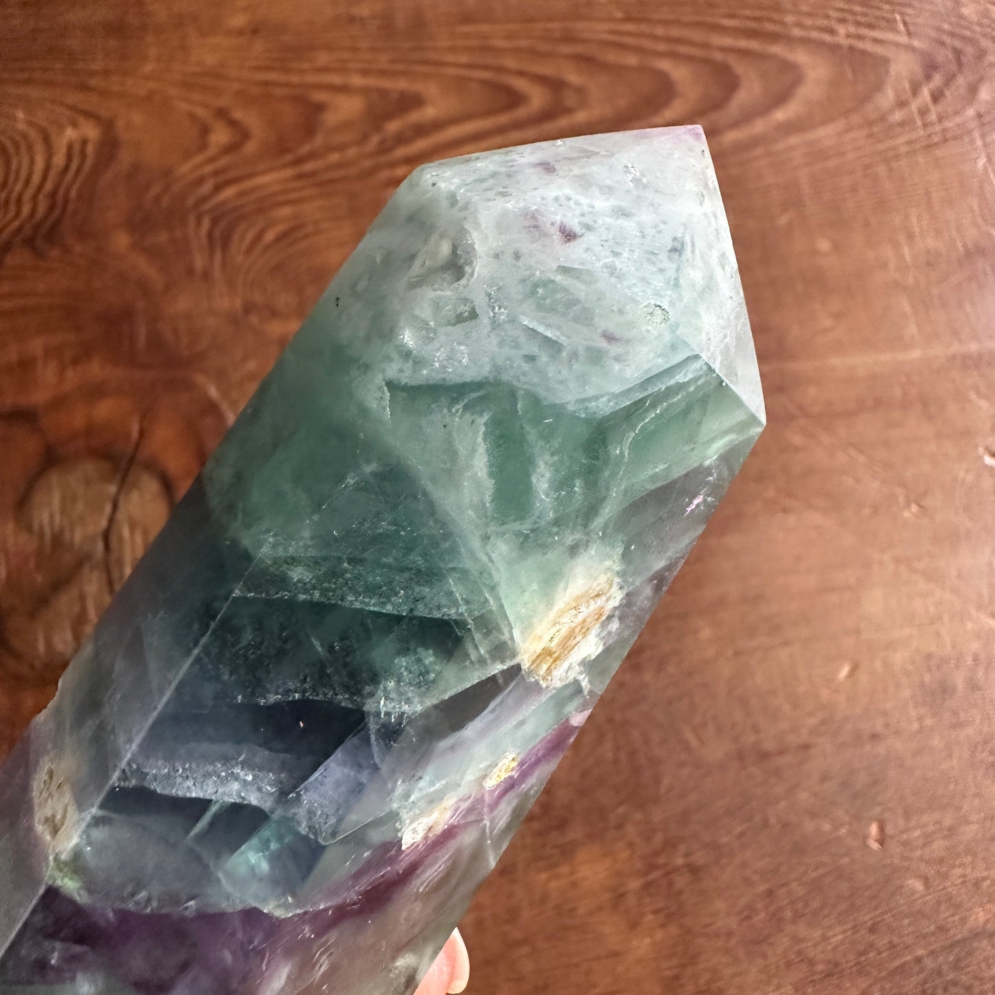 5.25" Double Terminated Blue Green and Purple Fluorite