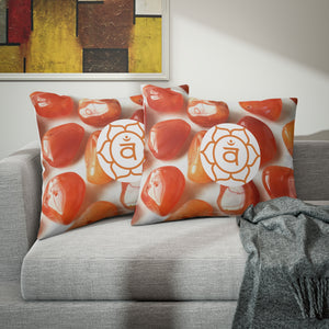 Sacral Chakra Orange Carnelian Pillow Case