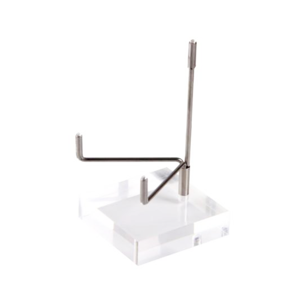 Metal Arm Mineral Stand Display Holder Rack Acrylic Support Base