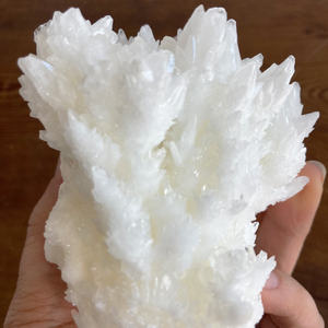 4.5" White Aragonite Calcite Cluster