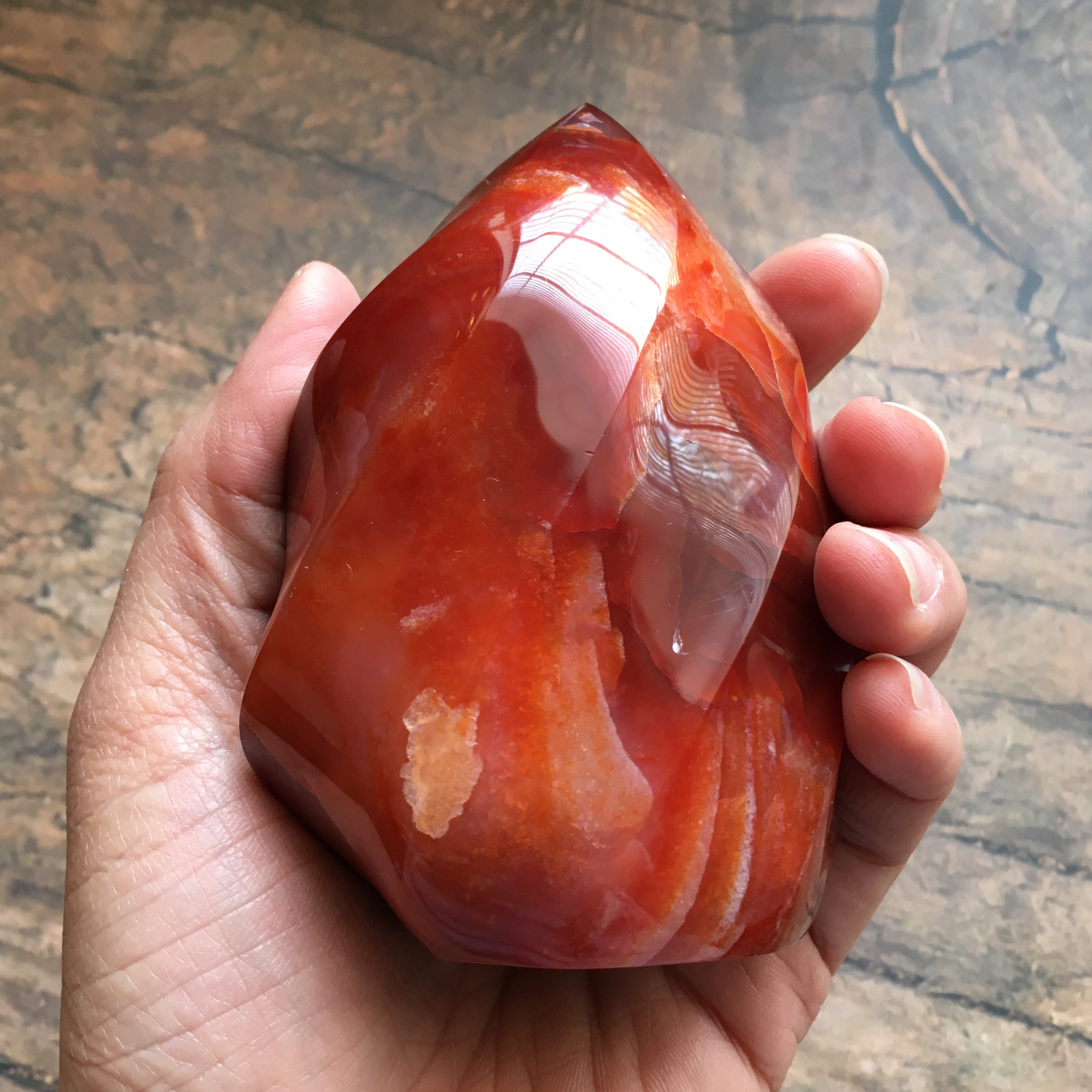 3.7" Carnelian Flame #0A