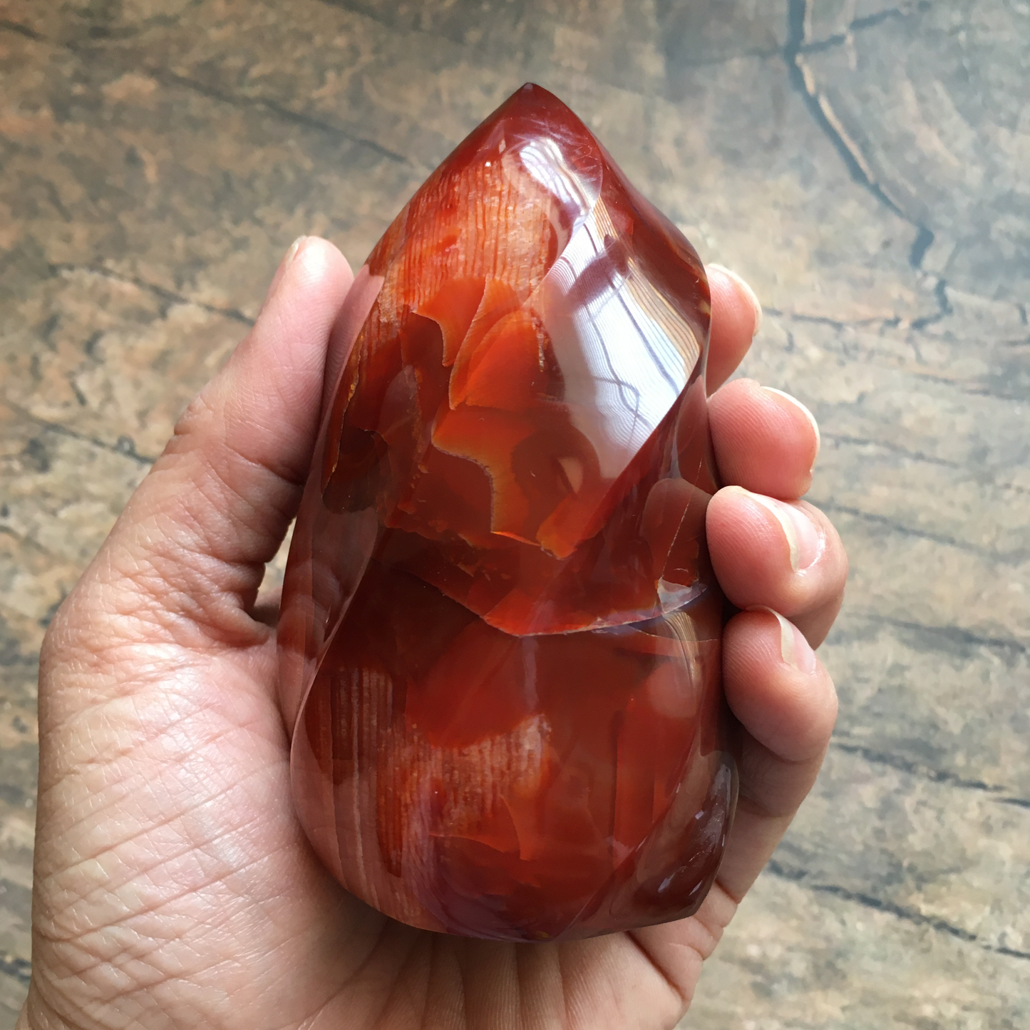 3.7" Carnelian Flame #0A