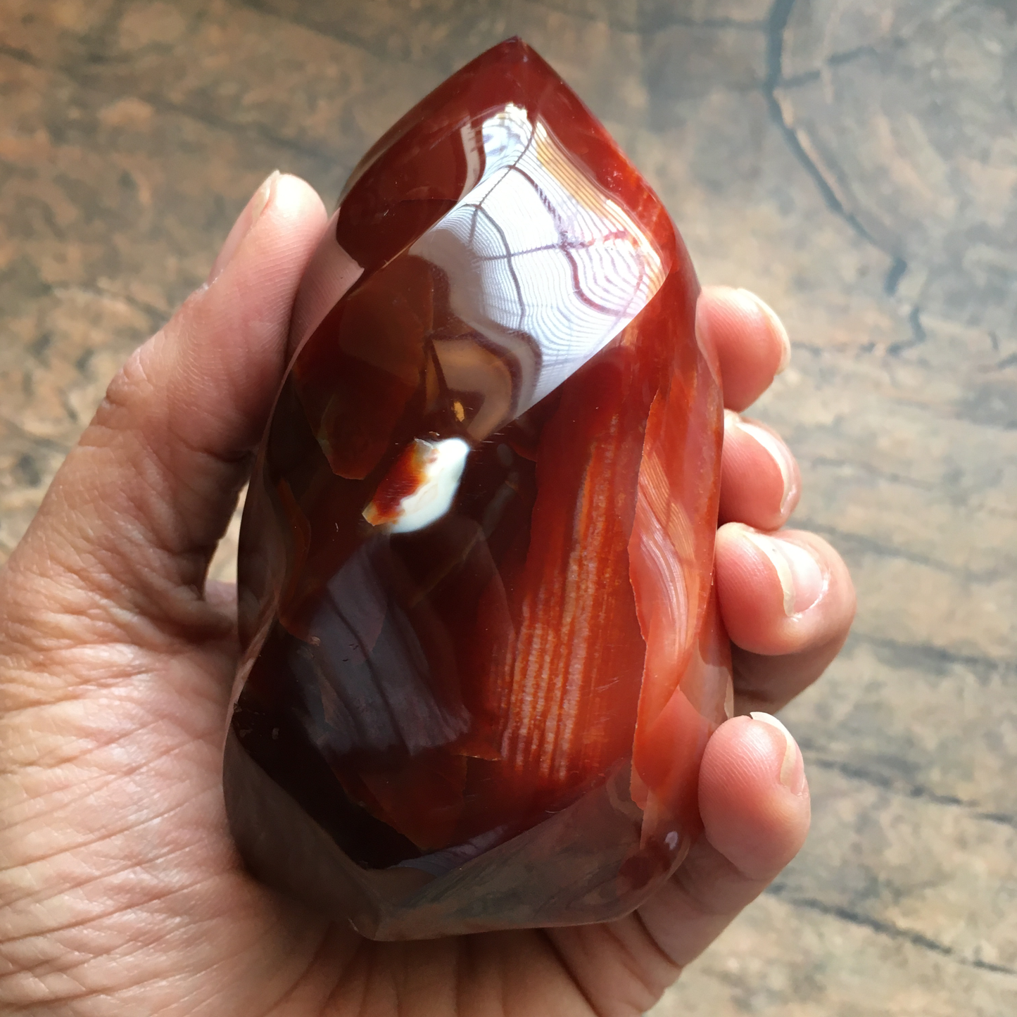 3.7" Carnelian Flame #0A