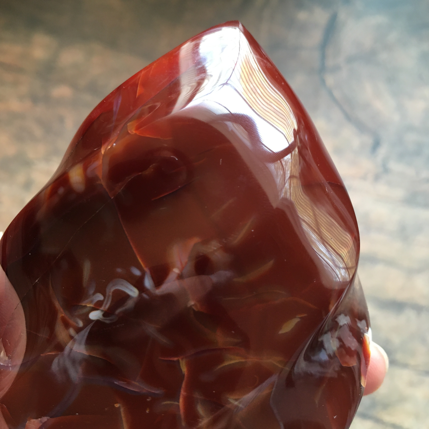 3.7" Carnelian Flame #0A