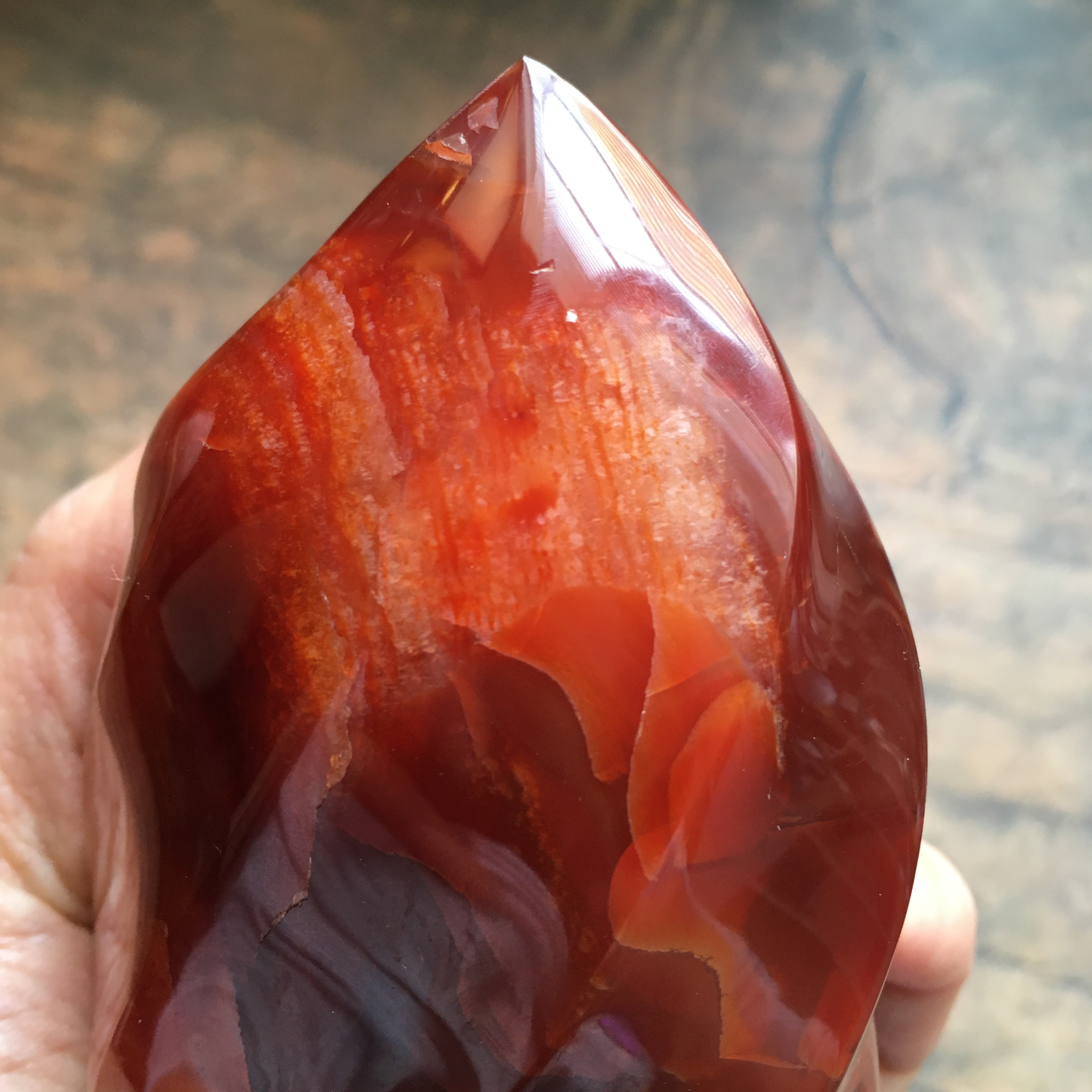 3.7" Carnelian Flame #0A