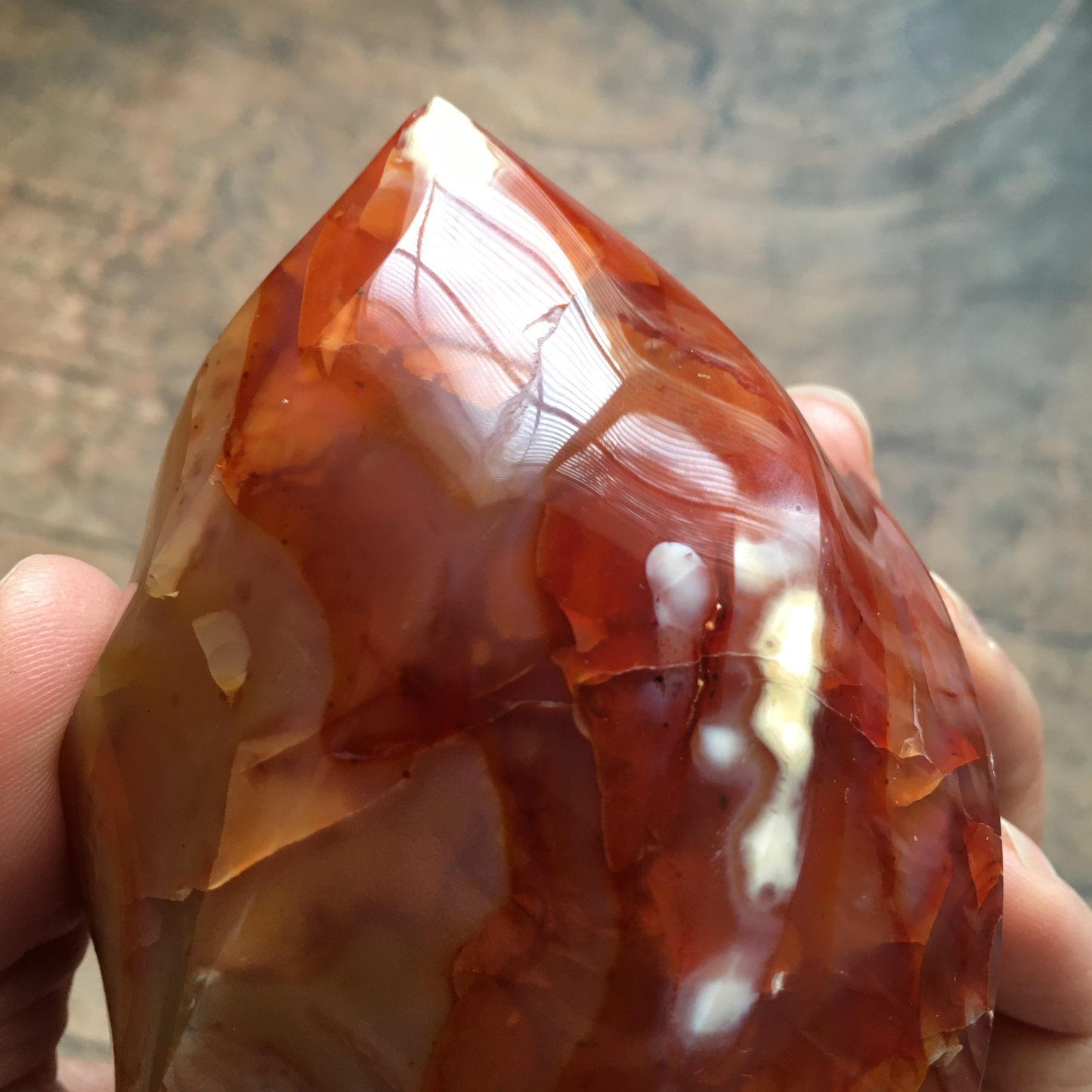 3.5" Carnelian Flame #0H