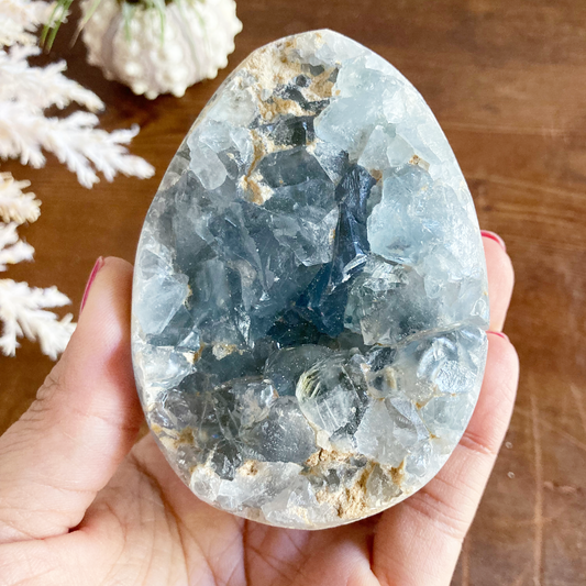 3" Celestite Egg Cluster #0C