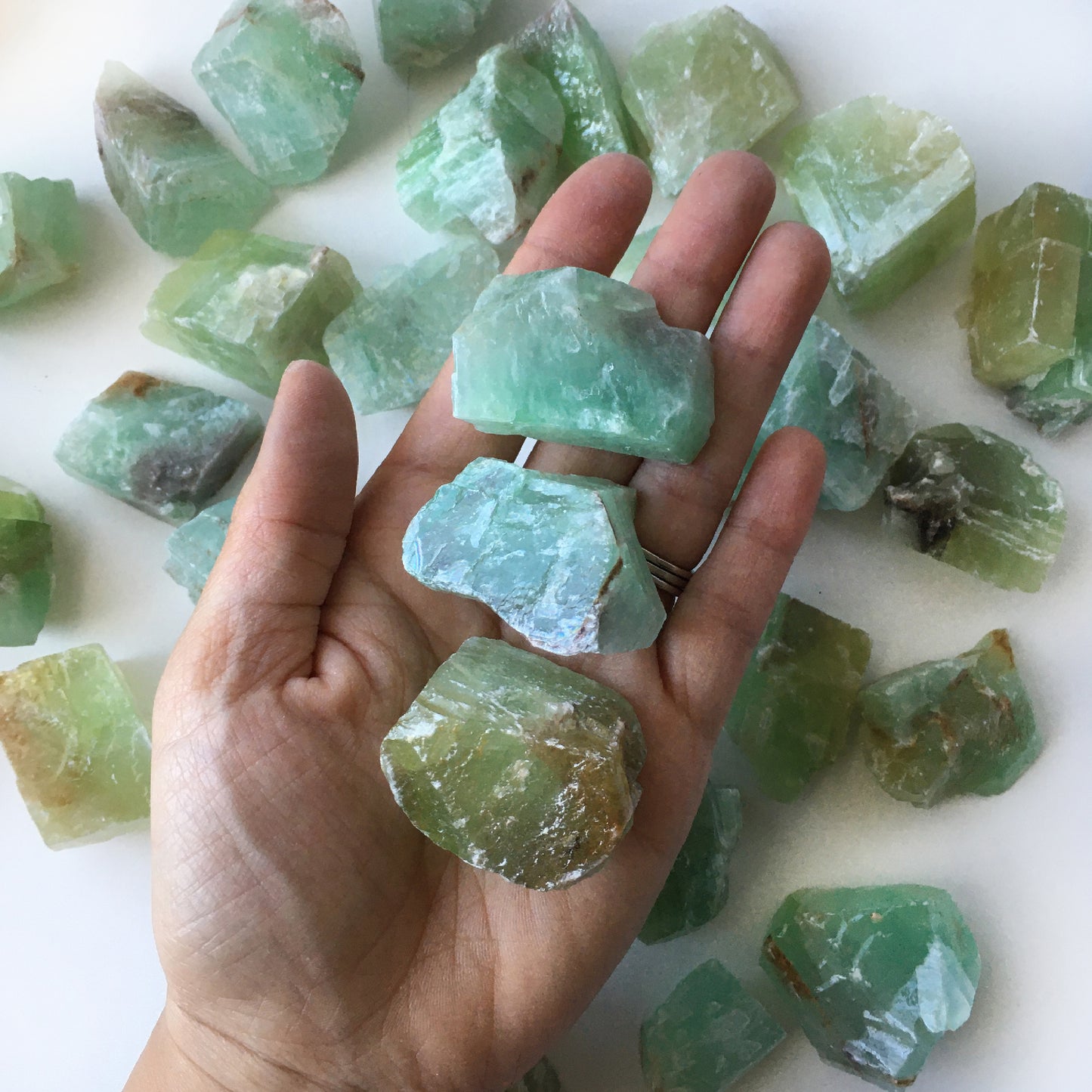 1.5"-2" Green Calcite Chunk