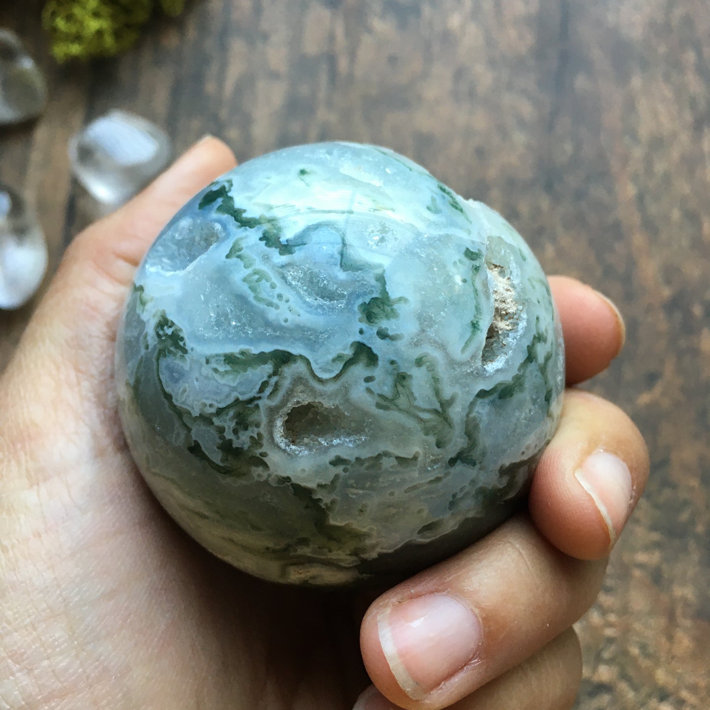 60mm Moss Agate Sphere