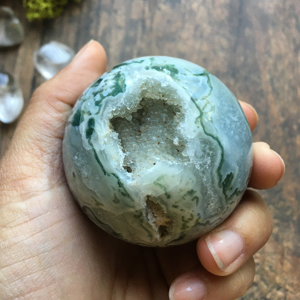 60mm Moss Agate Sphere