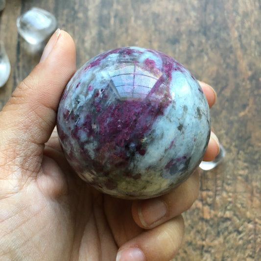 56 mm Polished Rubellite Tourmaline Sphere