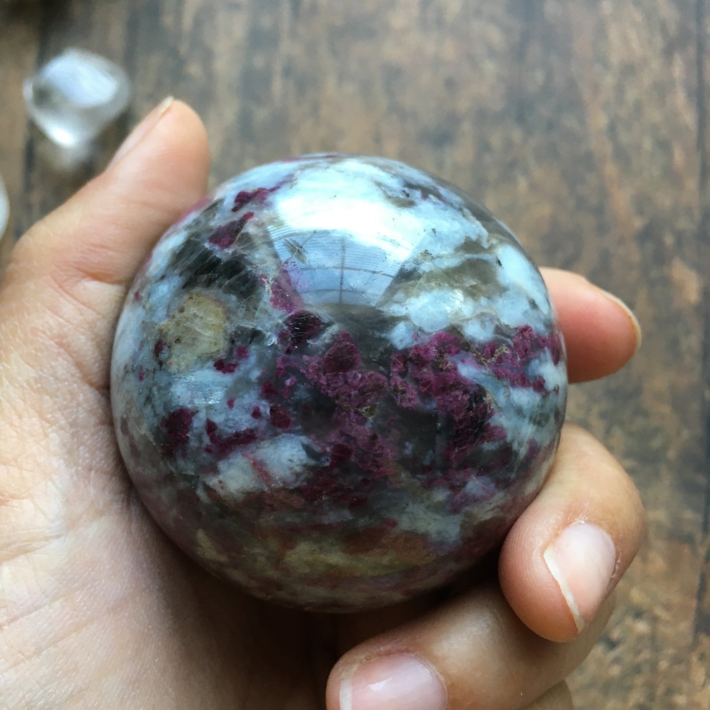 56 mm Polished Rubellite Tourmaline Sphere