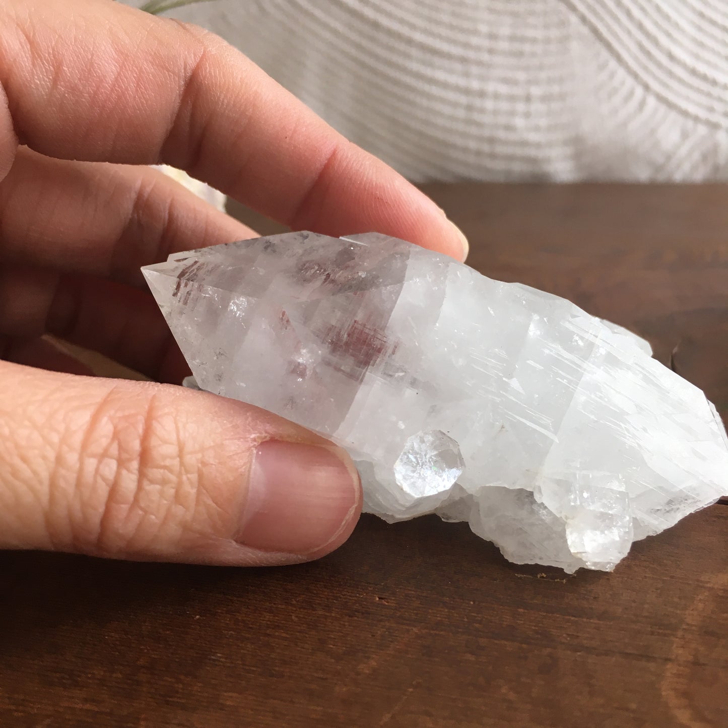 Clear Shiny Apophyllite Crystal Cluster 0D