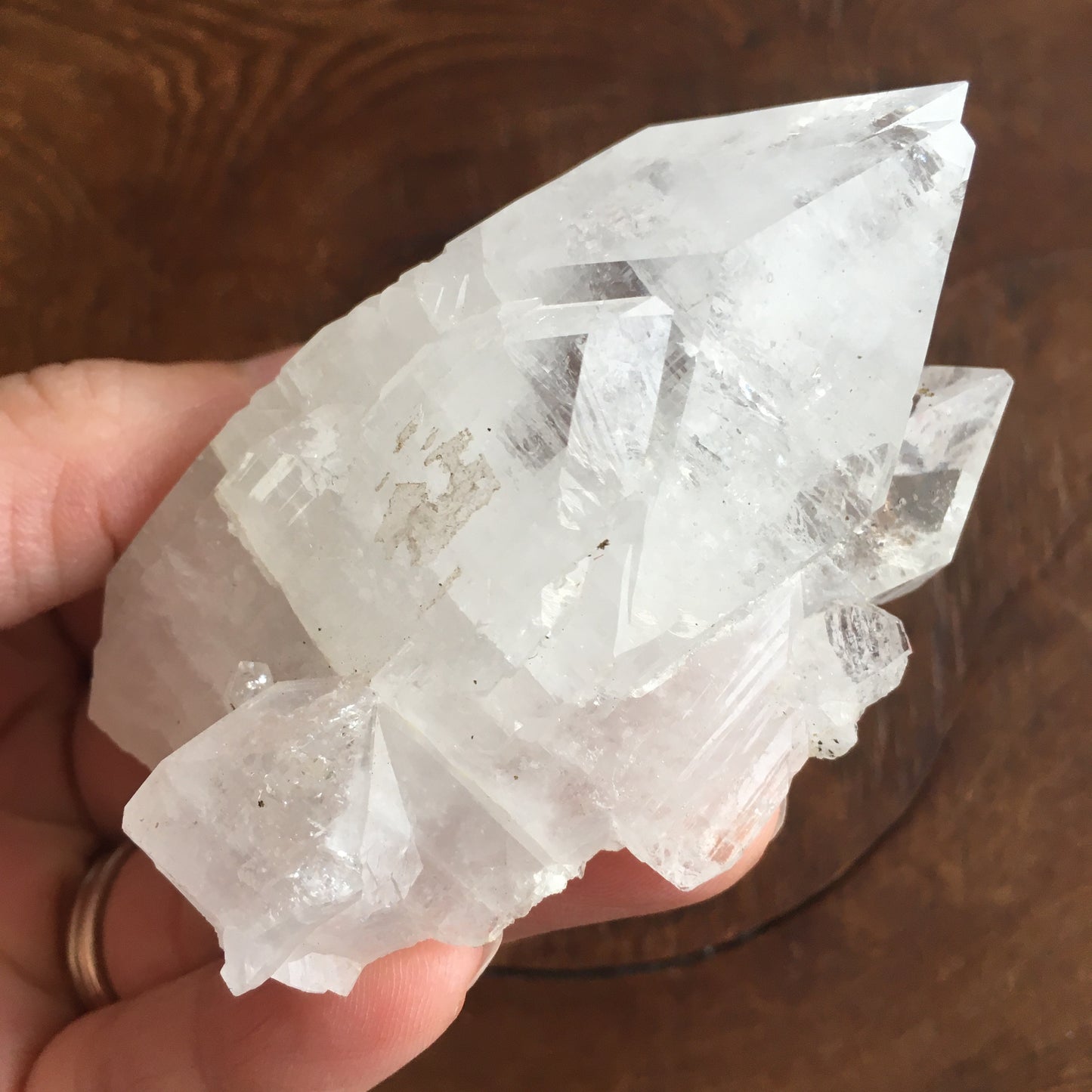 Clear Shiny Apophyllite Crystal Cluster 0D