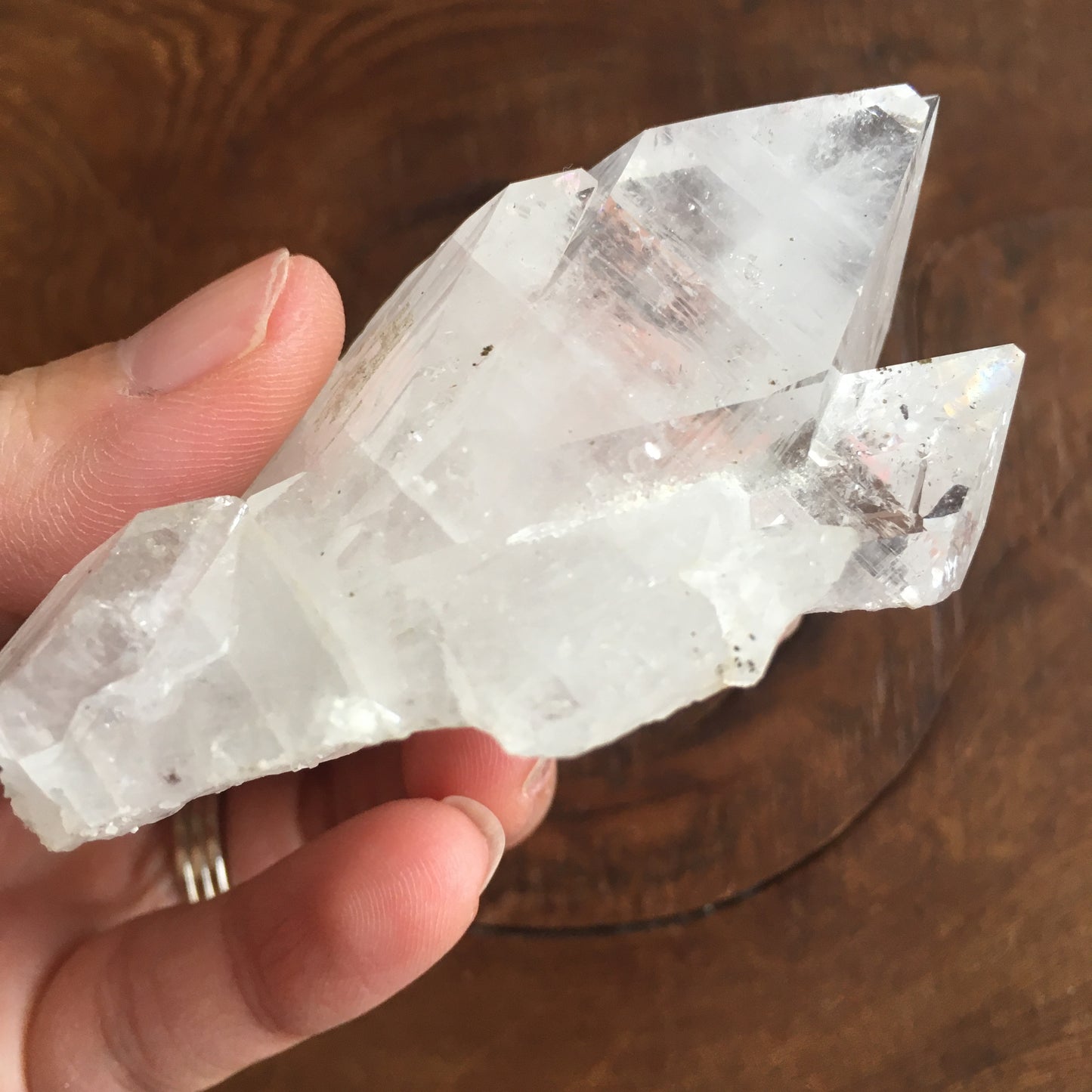 Clear Shiny Apophyllite Crystal Cluster 0D