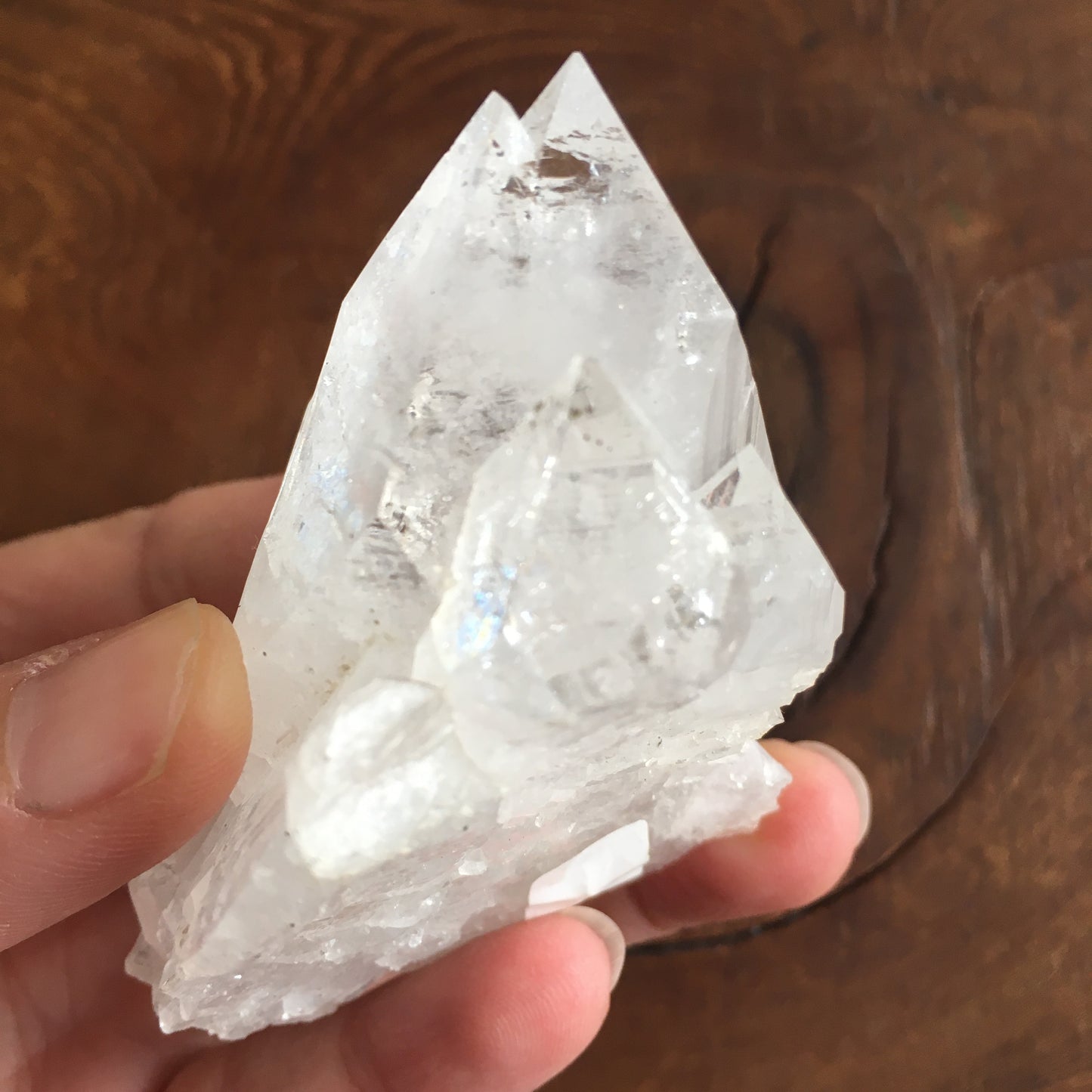 Clear Shiny Apophyllite Crystal Cluster 0D