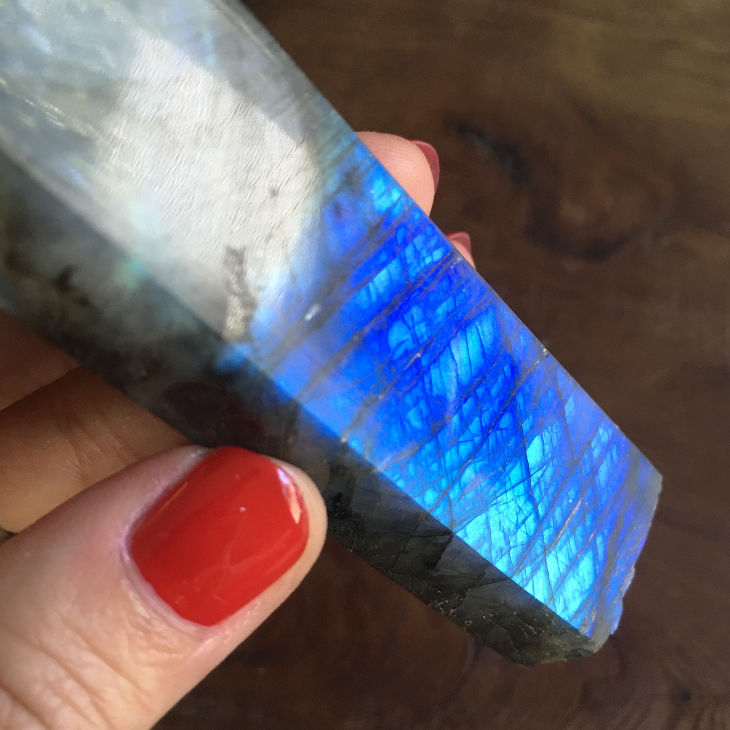 4.4" Polished Labradorite Point #0D