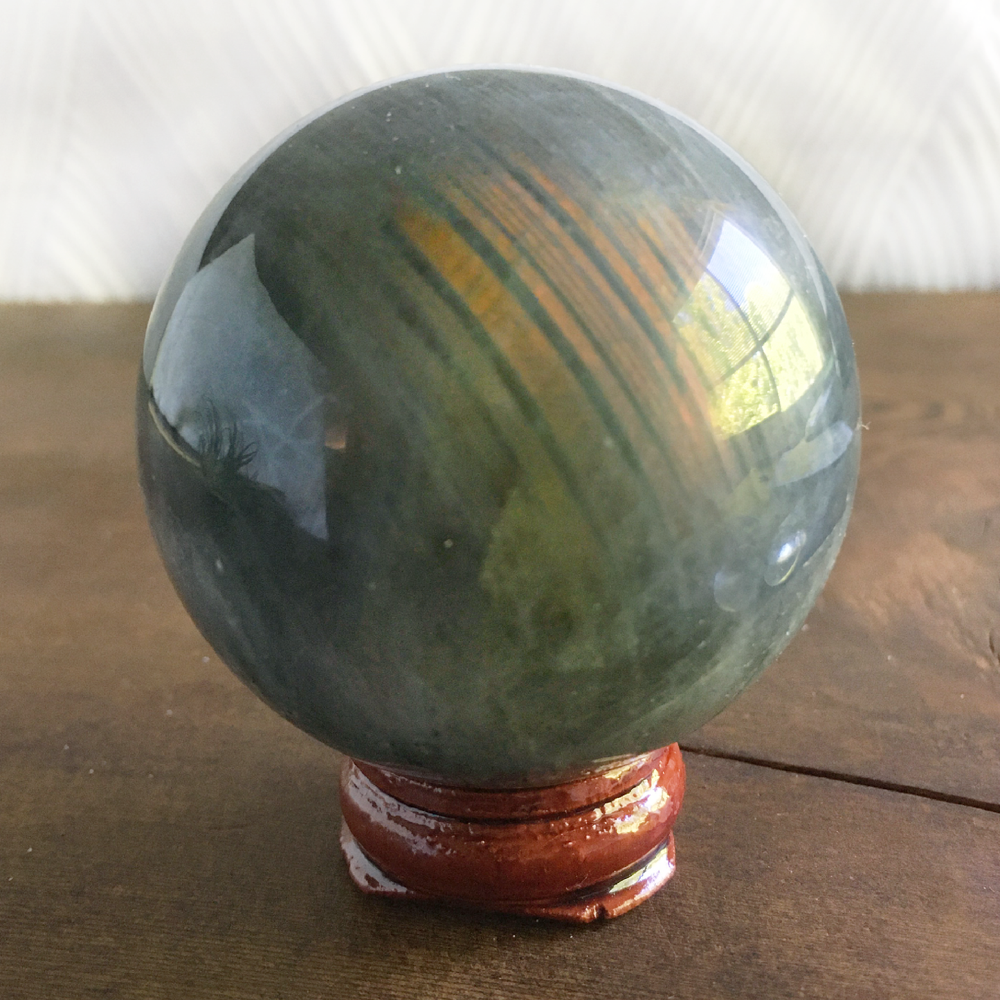 55mm Purple Orange Labradorite Sphere