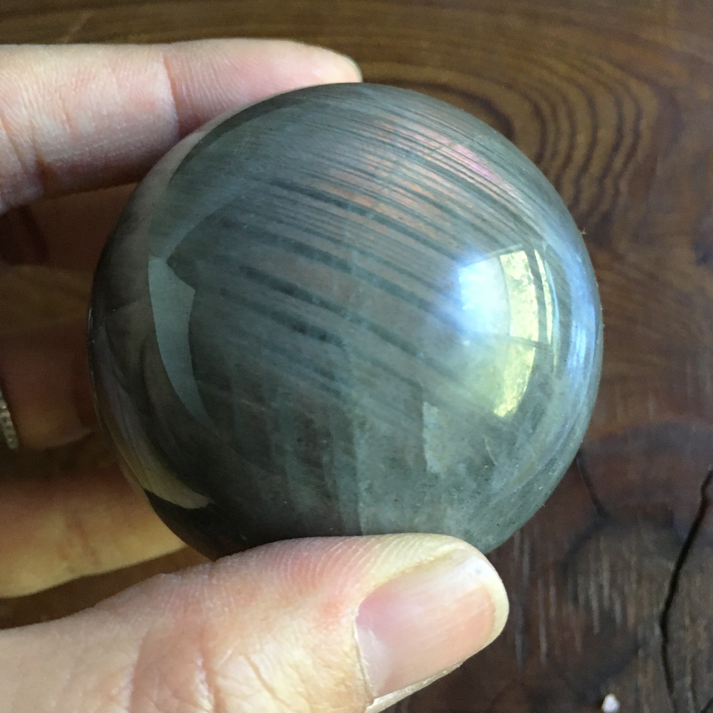 55mm Purple Orange Labradorite Sphere