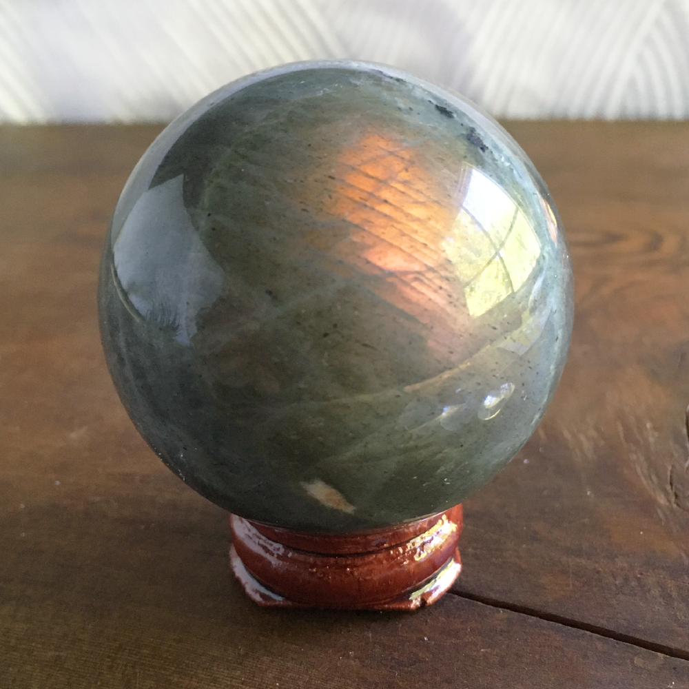 53mm Purple Orange Labradorite Sphere