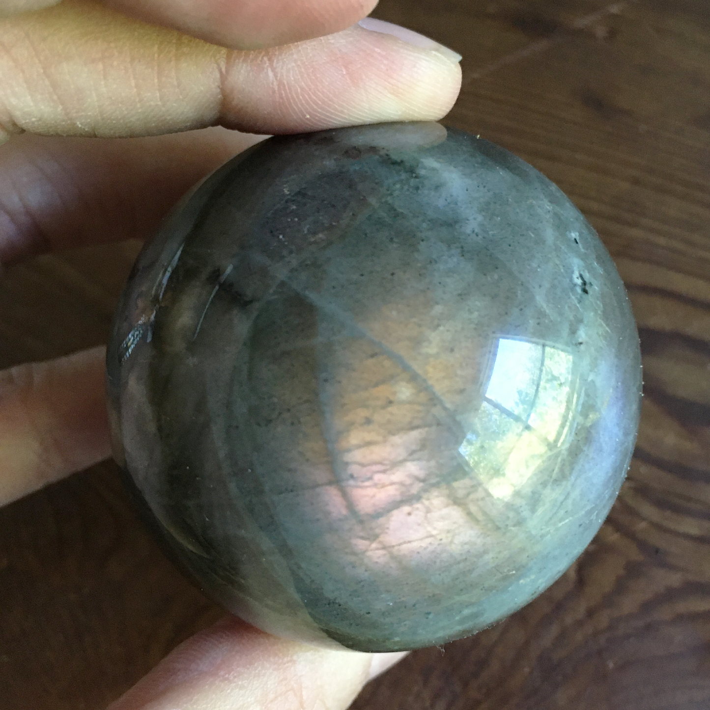 53mm Purple Orange Labradorite Sphere