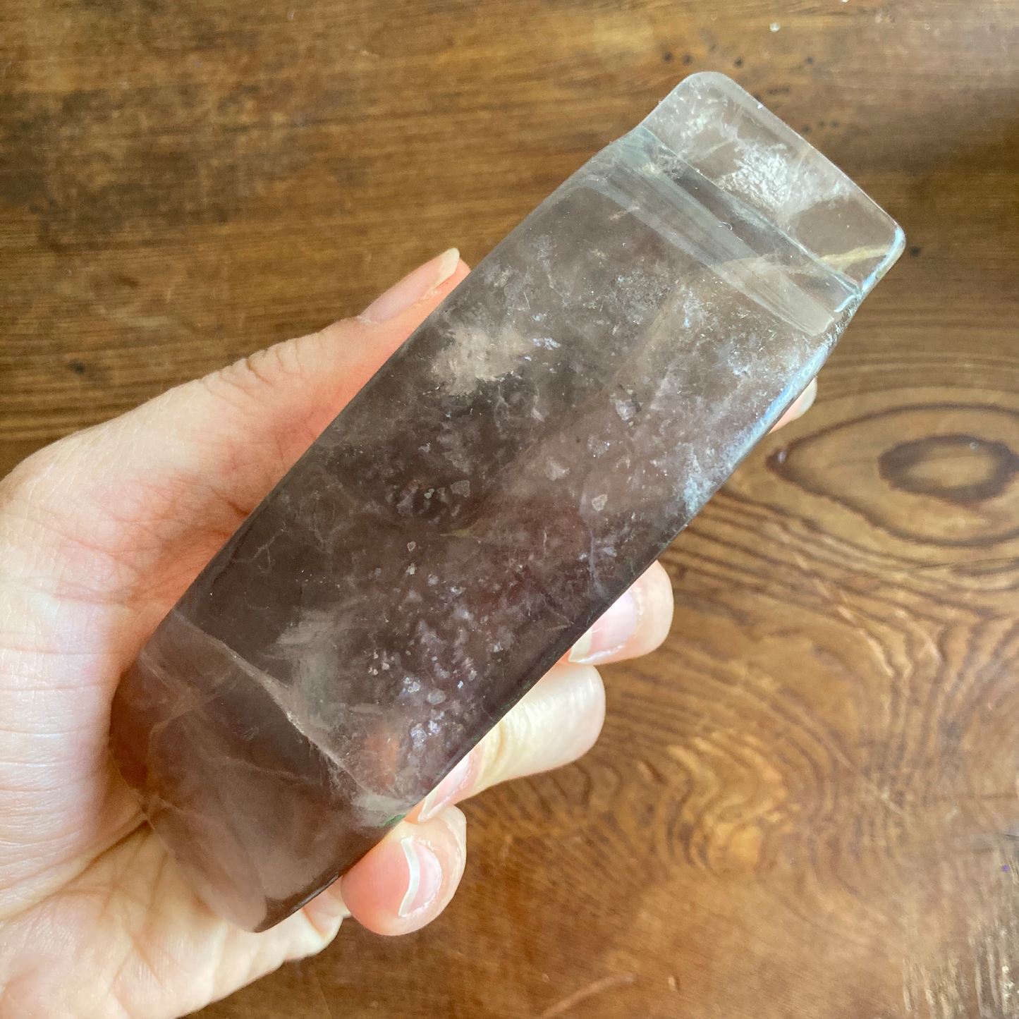5" Leaf Pale Purple Fluorite Bowl #0D