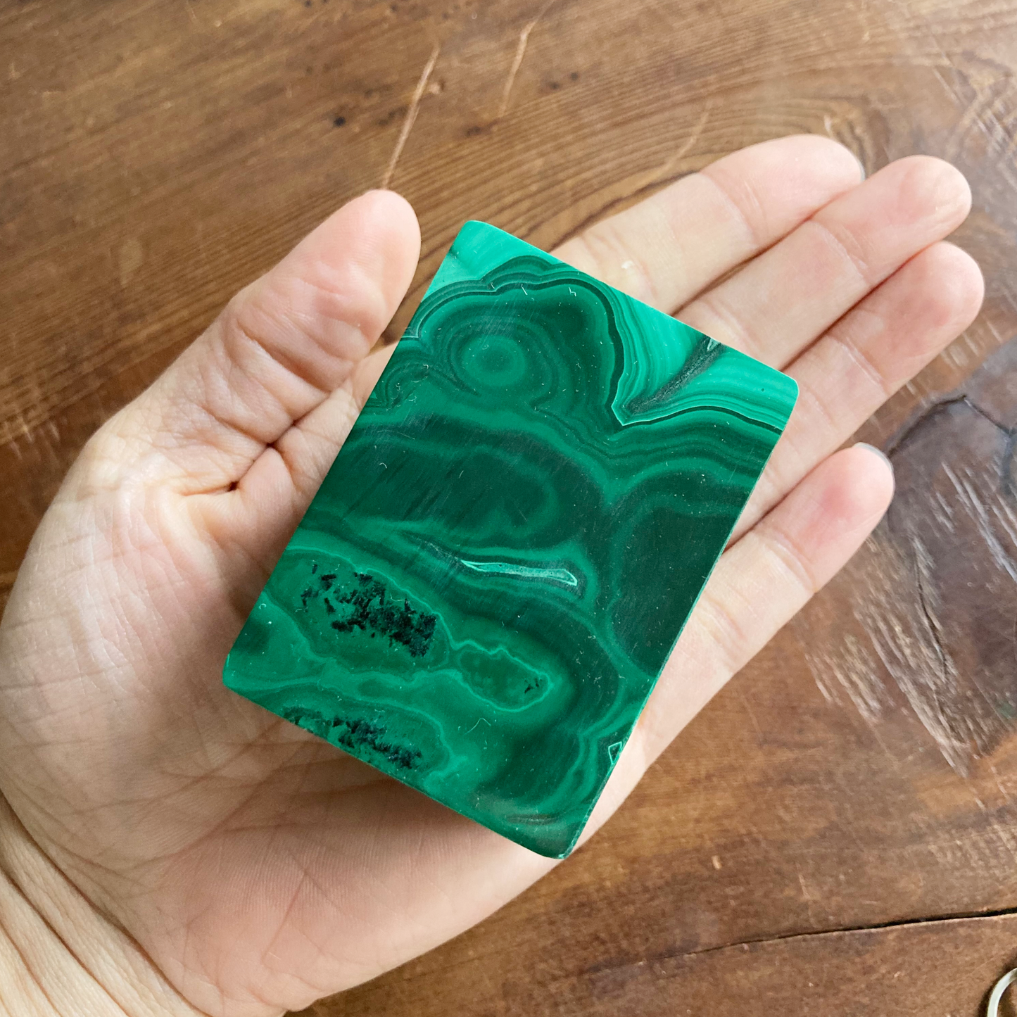 RICH COLOR 2.5" Genuine Malachite Box #D