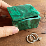 RICH COLOR 2.5" Genuine Malachite Box #D